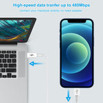 Câble de charge rapide HAWEEL 25W 3A USB-C / Type-C vers 8 broches PD pour iPhone, iPad, longueur du câble : 1 m, Type-C vers 8 broches 1 m