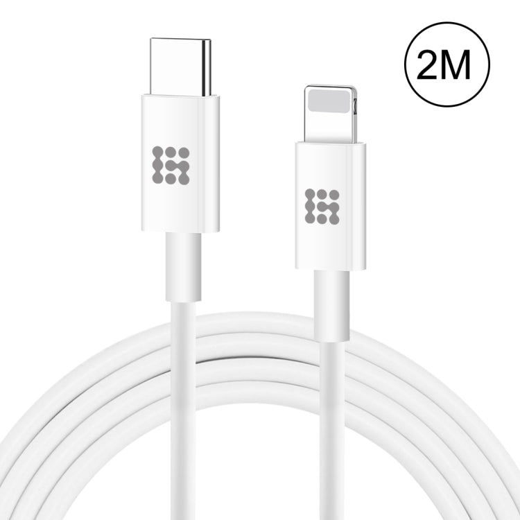 HAWEEL Câble de charge rapide USB-C / Type-C vers 8 broches PD 25W 3A pour iPhone, iPad, Longueur du câble : 2m, Type-C vers 8 broches 2m