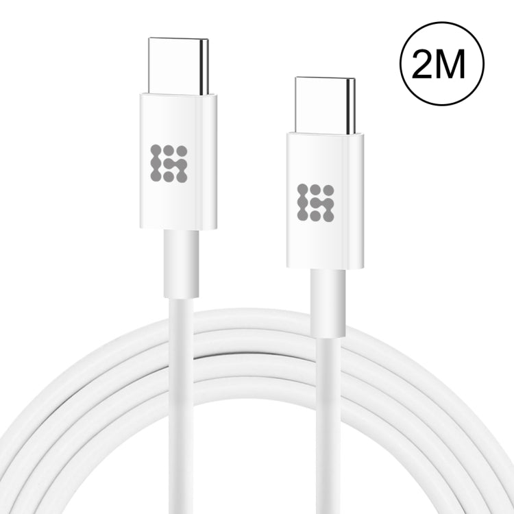 Câble de données de charge rapide HAWEEL 25W 3A Type-C / USB-C vers Type-C / USB-C PD, longueur : 2m, Type-C vers Type-C 2m