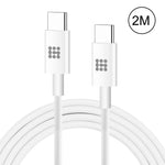 Câble de données de charge rapide HAWEEL 25W 3A Type-C / USB-C vers Type-C / USB-C PD, longueur : 2m, Type-C vers Type-C 2m