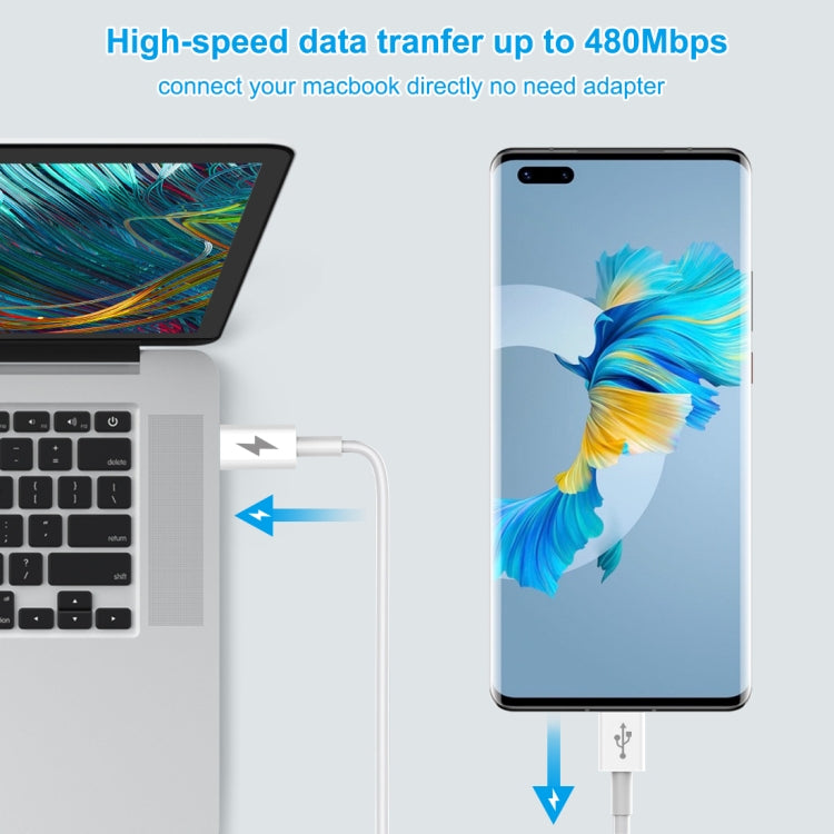 Câble de données de charge rapide HAWEEL 25W 3A Type-C / USB-C vers Type-C / USB-C PD, longueur : 2m, Type-C vers Type-C 2m