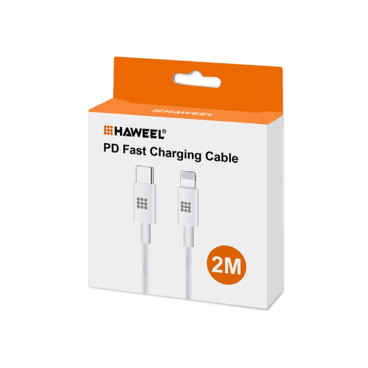 Câble de données de charge rapide HAWEEL 25W 3A Type-C / USB-C vers Type-C / USB-C PD, longueur : 2m, Type-C vers Type-C 2m