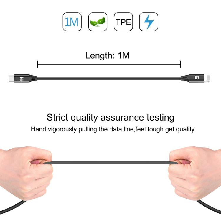 HAWEEL Câble de synchronisation/recharge OTG USB-C/Type-C vers 8 broches de 1 m