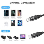 HAWEEL Câble de synchronisation/recharge OTG USB-C/Type-C vers 8 broches de 1 m