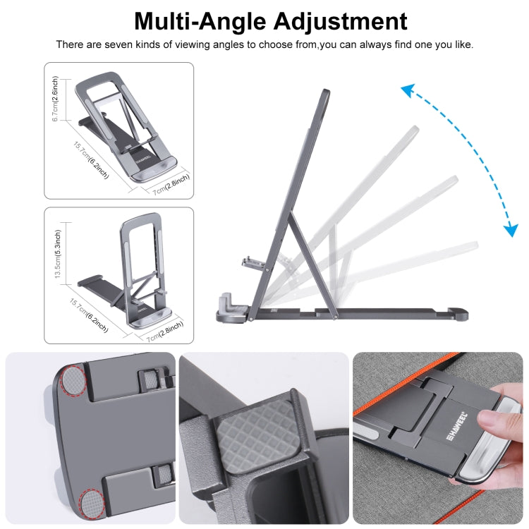 Support de bureau pliable réglable en alliage d'aluminium HAWEEL pour diffusion en direct, alliage d'aluminium