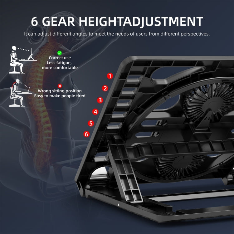 Support de bureau refroidisseur RGB pour ordinateur portable de jeu