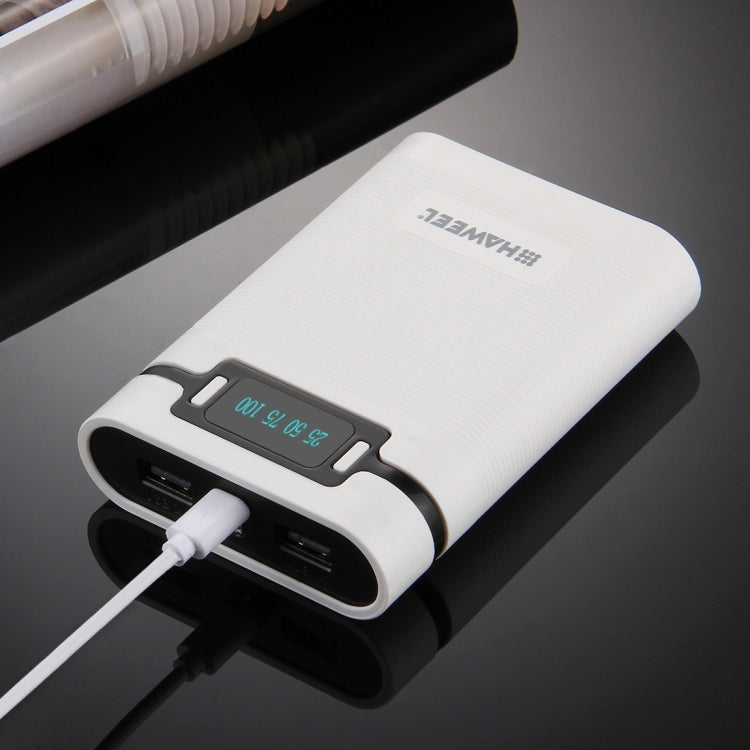 Boîtier de batterie HAWEEL DIY 4 x 18650 (batteries non incluses) 10000mAh Power Bank avec 2 sorties USB et affichage pour iPhone, Galaxy, Sony, HTC, Google, Huawei, Xiaomi, Lenovo et autres smartphones, DIY 4 x 18650 10000mAh Batterie (US)