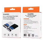 Boîtier de batterie HAWEEL DIY 4 x 18650 (batteries non incluses) 10000mAh Power Bank avec 2 sorties USB et affichage pour iPhone, Galaxy, Sony, HTC, Google, Huawei, Xiaomi, Lenovo et autres smartphones, DIY 4 x 18650 10000mAh Batterie (US)