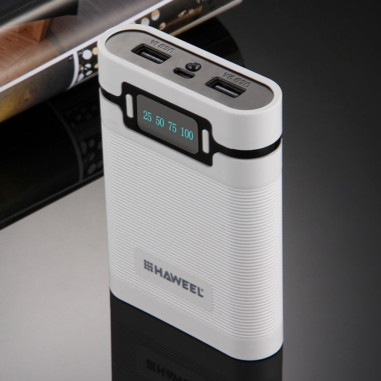 Boîtier de batterie HAWEEL DIY 4 x 18650 (batteries non incluses) 10000mAh Power Bank avec 2 sorties USB et affichage pour iPhone, Galaxy, Sony, HTC, Google, Huawei, Xiaomi, Lenovo et autres smartphones, DIY 4 x 18650 10000mAh Batterie (US)