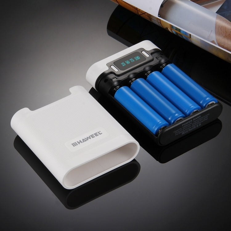 Boîtier de batterie HAWEEL DIY 4 x 18650 (batteries non incluses) 10000mAh Power Bank avec 2 sorties USB et affichage pour iPhone, Galaxy, Sony, HTC, Google, Huawei, Xiaomi, Lenovo et autres smartphones, DIY 4 x 18650 10000mAh Batterie (US)