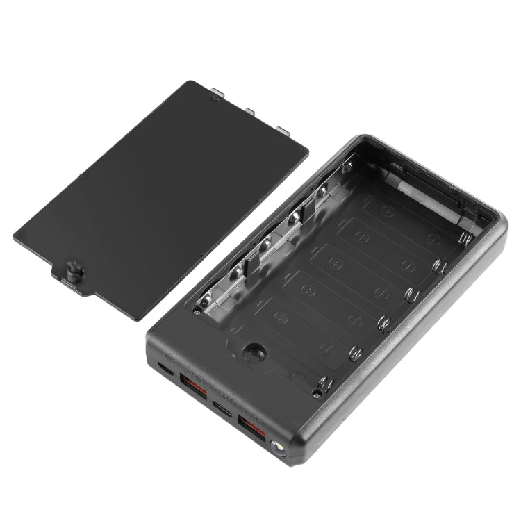 Boîtier de batterie externe HAWEEL DIY 6 x 18650 24W charge rapide avec écran, sans batterie, 6 x 18650 Batterie