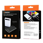 Boîtier de batterie externe HAWEEL DIY 6 x 18650 24W charge rapide avec écran, sans batterie, 6 x 18650 Batterie