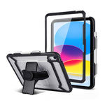 Pour iPad 10e génération 10,9 2022 Étui antichoc intégral à 360° avec poignée, support et porte-stylet
