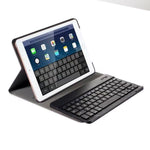 Clavier Bluetooth détachable + étui en cuir avec support rotatif horizontal pour iPad Pro 9,7 pouces, iPad Air, iPad Air 2, iPad 9,7 pouces (2017), iPad 9,7 pouces (2018), A07 Bleu, A07 Or Rose, A07 Noir, A07 Or