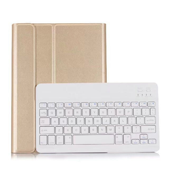 Clavier Bluetooth détachable + étui en cuir avec support rotatif horizontal pour iPad Pro 9,7 pouces, iPad Air, iPad Air 2, iPad 9,7 pouces (2017), iPad 9,7 pouces (2018), A07 Bleu, A07 Or Rose, A07 Noir, A07 Or