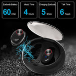 Écouteurs anti-bruit BTH-V5 DSP, casque sans fil de sport Bluetooth V5.0 avec étui de chargement, compatible avec iPhone et Android