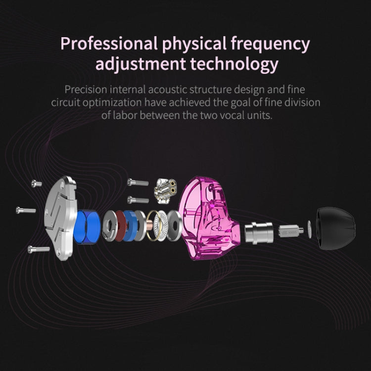 KZ ZSN Écouteurs intra-auriculaires HiFi à commande filaire, quad-core, avec armature mobile et mégabasse, sans microphone