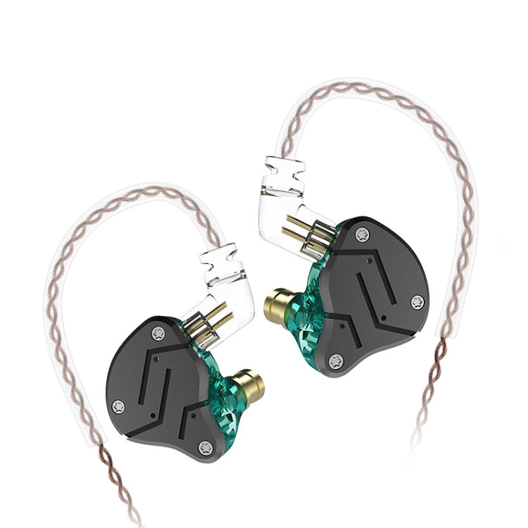 KZ ZSN Écouteurs intra-auriculaires HiFi à commande filaire, quad-core, avec armature mobile et mégabasse, sans microphone