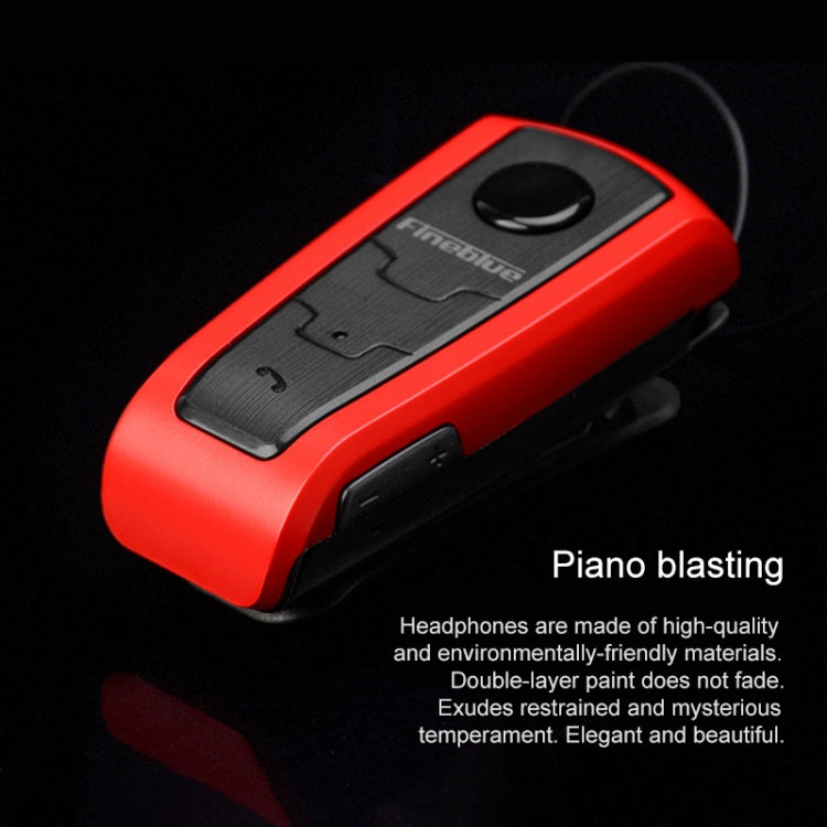 Casque Bluetooth Fineblue F910 CSR4.1 avec câble rétractable, rappel vibrant d'appel et fonction antivol