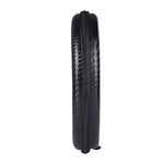 Boîtier de protection universel portable pour écouteurs Bluetooth sans fil sport avec texture tapis d'herbe EVA antichoc, pour JBL / LG / Sony / Samsung, Taille : 195 x 155 x 35 mm, Collier suspendu