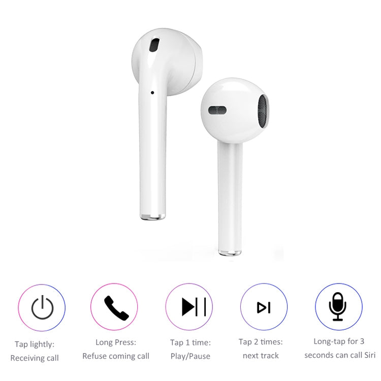 Casque Bluetooth 5.0 Stéréo Bilatéral Sport i9 Touch Wireless TWS avec Boîte de Charge, Version Tactile