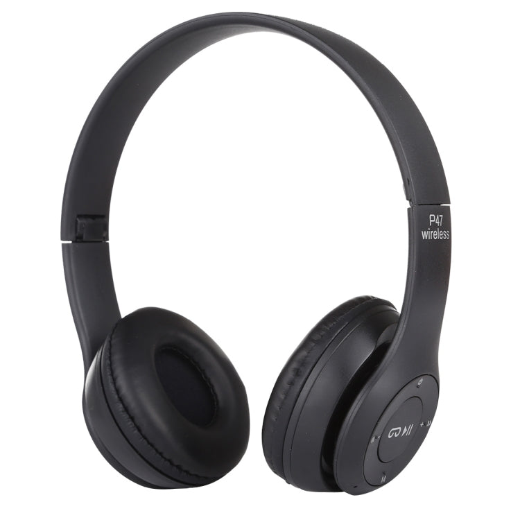 Casque Bluetooth sans fil pliable P47 avec prise audio 3,5 mm, prend en charge MP3 / appel, P47 Rouge, P47 Blanc, P47 Vert, P47 Noir, P47 Bleu