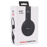 Casque Bluetooth sans fil pliable P47 avec prise audio 3,5 mm, prend en charge MP3 / appel, P47 Rouge, P47 Blanc, P47 Vert, P47 Noir, P47 Bleu