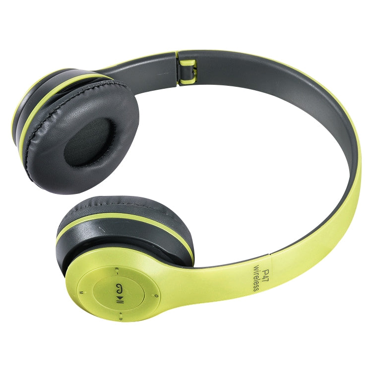 Casque Bluetooth sans fil pliable P47 avec prise audio 3,5 mm, prend en charge MP3 / appel, P47 Rouge, P47 Blanc, P47 Vert, P47 Noir, P47 Bleu