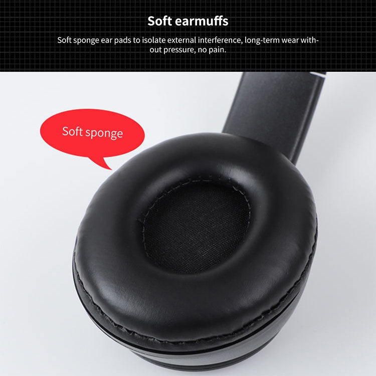 Casque Bluetooth sans fil pliable P47 avec prise audio 3,5 mm, prend en charge MP3 / appel, P47 Rouge, P47 Blanc, P47 Vert, P47 Noir, P47 Bleu