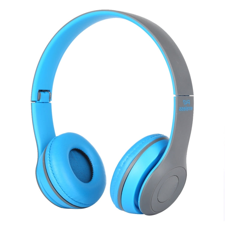 Casque Bluetooth sans fil pliable P47 avec prise audio 3,5 mm, prend en charge MP3 / appel, P47 Rouge, P47 Blanc, P47 Vert, P47 Noir, P47 Bleu