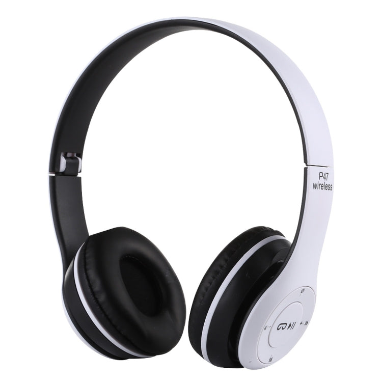 Casque Bluetooth sans fil pliable P47 avec prise audio 3,5 mm, prend en charge MP3 / appel, P47 Rouge, P47 Blanc, P47 Vert, P47 Noir, P47 Bleu