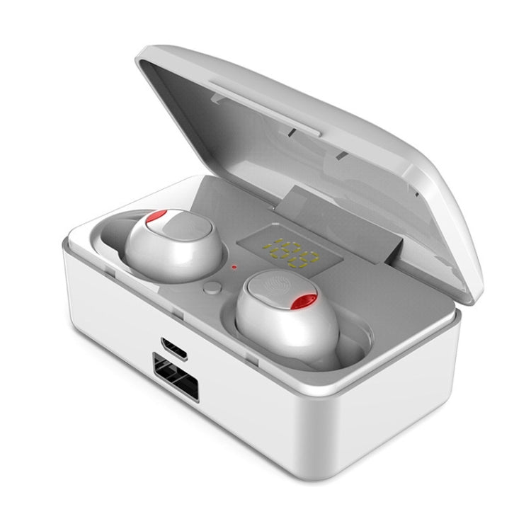 G10 TWS Écouteurs sans fil Bluetooth 5.0 avec boîte de charge, prise en charge de l'affichage numérique, appels HD et banque d'alimentation, G10