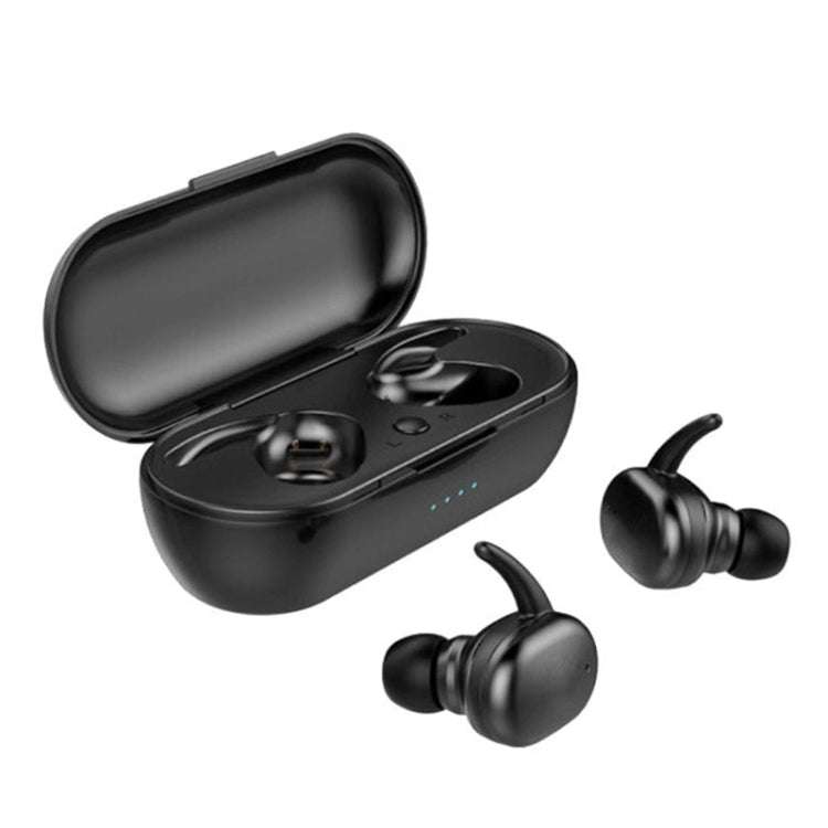 Écouteurs Bluetooth sans fil TWS-4 IPX5 étanches 5.0 à commande tactile avec boîtier de charge, prennent en charge les appels HD et les invites vocales, TWS-4