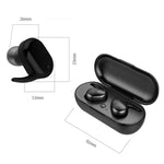 Écouteurs Bluetooth sans fil TWS-4 IPX5 étanches 5.0 à commande tactile avec boîtier de charge, prennent en charge les appels HD et les invites vocales, TWS-4