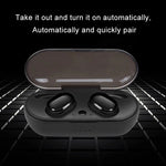 Écouteurs Bluetooth sans fil TWS-4 IPX5 étanches 5.0 à commande tactile avec boîtier de charge, prennent en charge les appels HD et les invites vocales, TWS-4