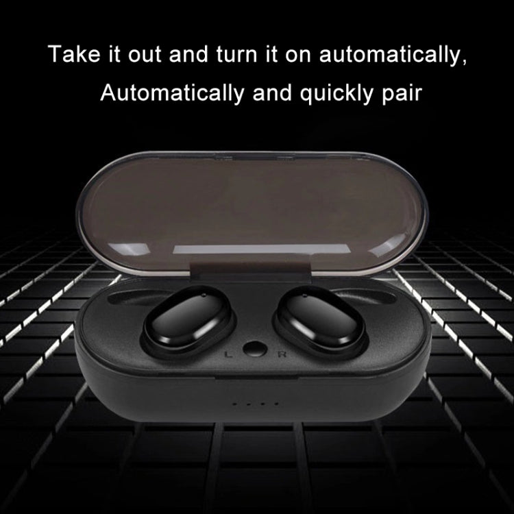 Écouteurs Bluetooth sans fil TWS-4 IPX5 étanches 5.0 à commande tactile avec boîtier de charge, prennent en charge les appels HD et les invites vocales, TWS-4