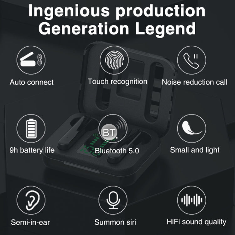 Écouteurs Bluetooth sans fil tactiles P100pro TWS Bluetooth 5.0 avec boîte de charge et affichage numérique intelligent LED, compatible Siri et appels