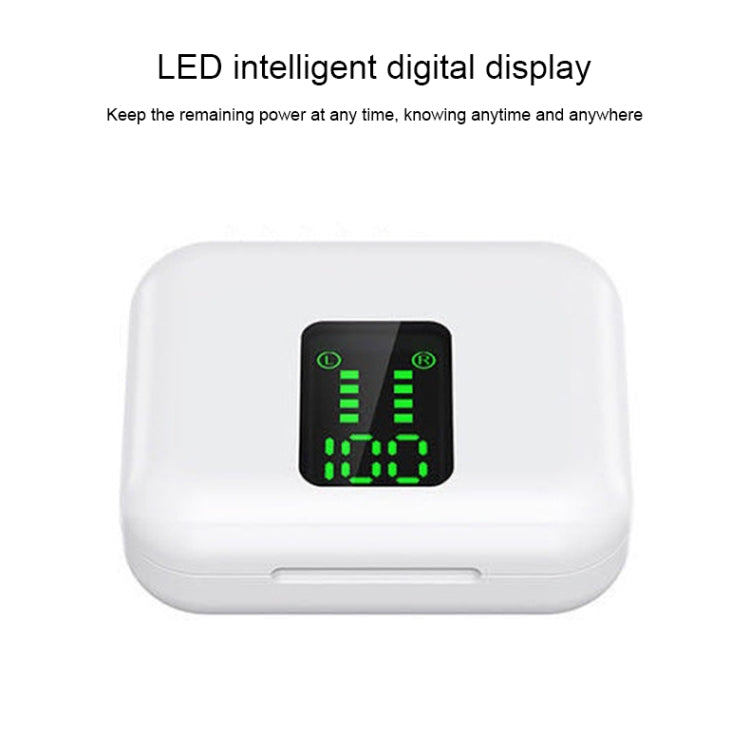 Écouteurs Bluetooth sans fil tactiles P100pro TWS Bluetooth 5.0 avec boîte de charge et affichage numérique intelligent LED, compatible Siri et appels