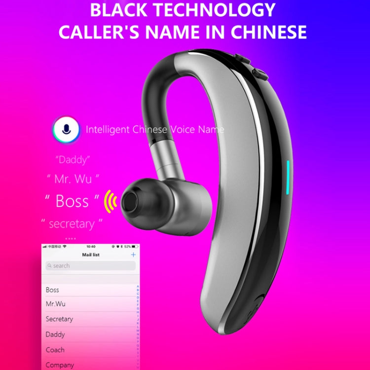 Écouteurs Bluetooth sport stéréo sans fil V7 de style professionnel, Bluetooth 5.0, prise en charge de l'annonce du nom de l'appelant