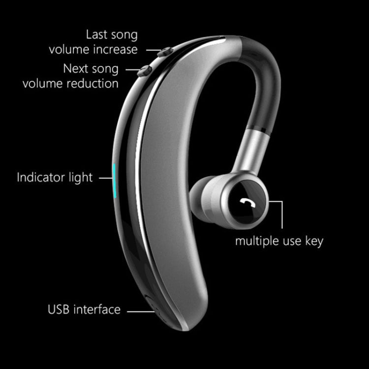 Écouteurs Bluetooth sport stéréo sans fil V7 de style professionnel, Bluetooth 5.0, prise en charge de l'annonce du nom de l'appelant