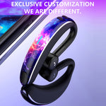 Écouteurs Bluetooth sport stéréo sans fil V7 de style professionnel, Bluetooth 5.0, prise en charge de l'annonce du nom de l'appelant
