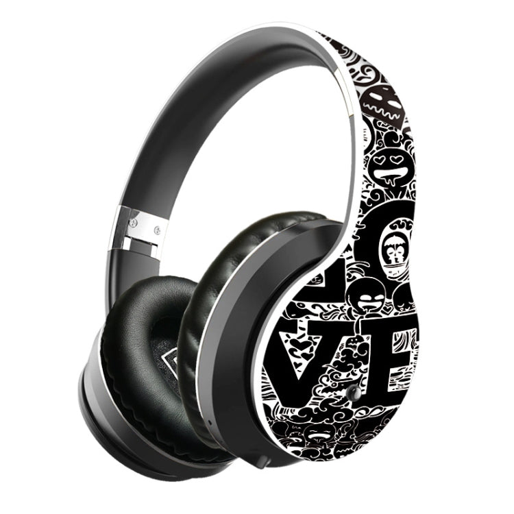 Casque sans fil Bluetooth V5.0 à motif graffiti B1