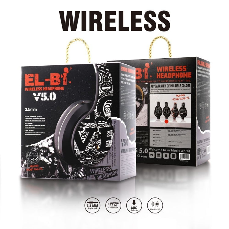 Casque sans fil Bluetooth V5.0 à motif graffiti B1