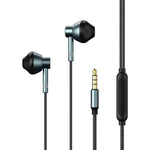 Écouteurs Stéréo Intra-Auriculaires Métalliques REMAX RM-201 avec Commande Filaire + Micro, Supporte les Appels Mains Libres