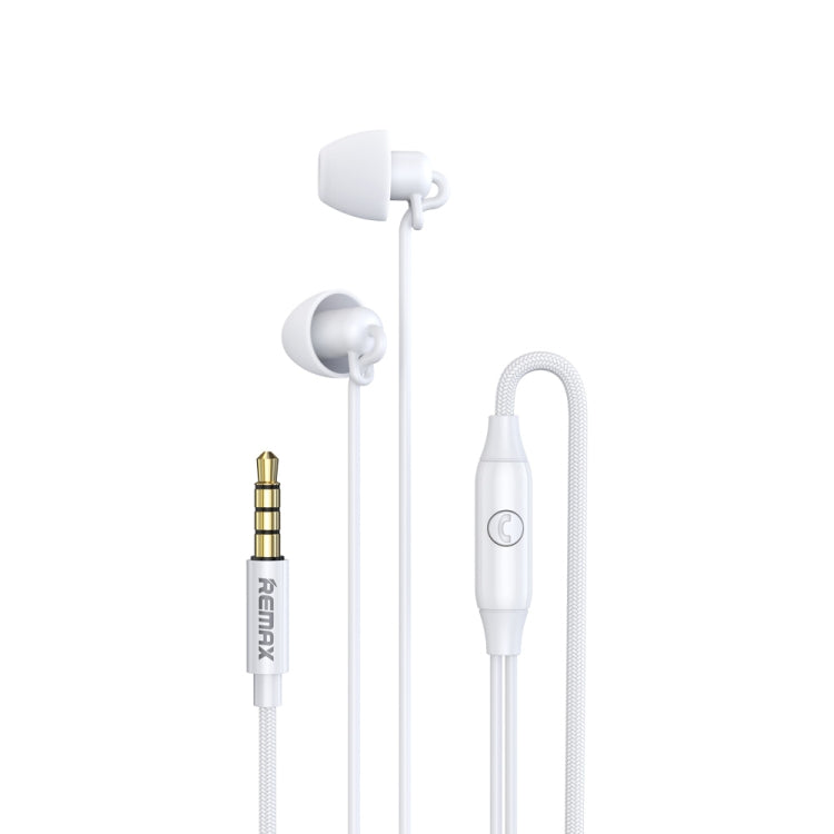Écouteurs intra-auriculaires stéréo REMAX RM-208 pour le sommeil avec contrôle filaire + micro, prise en charge des appels mains libres