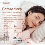 Écouteurs intra-auriculaires stéréo REMAX RM-208 pour le sommeil avec contrôle filaire + micro, prise en charge des appels mains libres