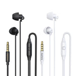 Écouteurs intra-auriculaires stéréo REMAX RM-208 pour le sommeil avec contrôle filaire + micro, prise en charge des appels mains libres