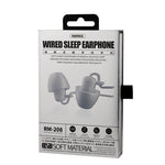Écouteurs intra-auriculaires stéréo REMAX RM-208 pour le sommeil avec contrôle filaire + micro, prise en charge des appels mains libres