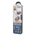 REMAX RM-560 Écouteurs stéréo intra-auriculaires en métal avec câble Type-C, contrôle filaire + micro, support mains libres, non compatible avec téléphones Samsung
