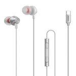REMAX RM-560 Écouteurs stéréo intra-auriculaires en métal avec câble Type-C, contrôle filaire + micro, support mains libres, non compatible avec téléphones Samsung